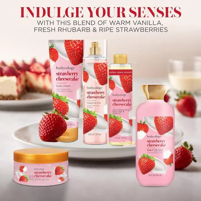 Alt view image 3 of 7 - Bodycology Shea Butter Body Cream, Strawberry Cheesecake, 8 oz