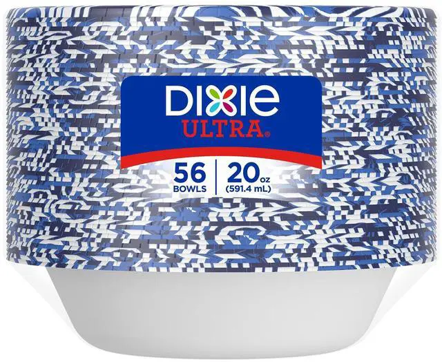 Alt view image 3 of 6 - Dixie Ultra Large Paper Bowls 20 Oz, Disposable Bowls, 56 Count