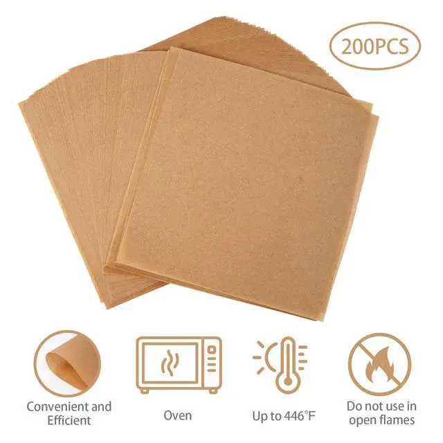 Alt view image 7 of 7 - 200Pcs 6 x 6 In Hamburger Patty Paper