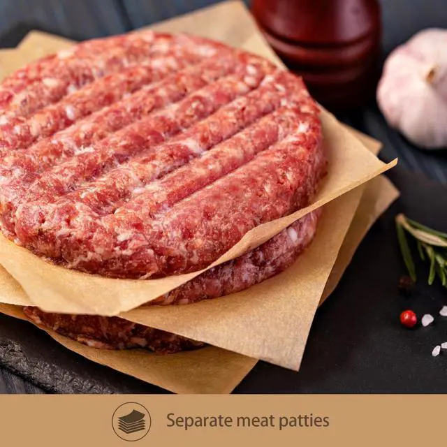 Alt view image 3 of 7 - 200Pcs 6 x 6 In Hamburger Patty Paper