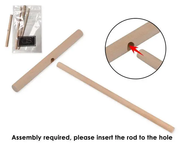 Alt view image 6 of 6 - DS. DISTINCTIVE STYLE Crepe Spreader 2 Pieces 6.1 Inches x 4.7 Inches Natural Wooden T-Shaped Tool for Crepes Wooden Crepe Maker Pancake Maker Tool