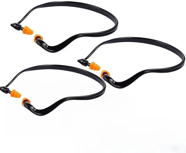 Main image of 3-Pack Banded Earplugs for Shooting, 29dB NRR Noise Cancelling for Sleep/Work/Concerts - Reusable Silicone Ear Plugs for Hearing Protection, Swimming & Construction (Lightweight, Non-Slip Design)