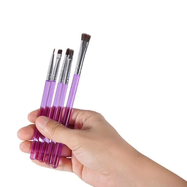 Alt view image 2 of 5 - 5-Piece Decorating Brush Set - Food Safe Decorating Brushes for Dusting Edible Glitter and Painting with Edible Color on Treats Kitchen Utensil Bakery Tools (5, Purple)