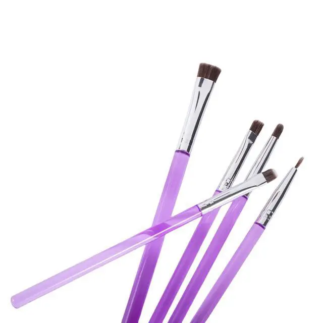 Alt view image 3 of 5 - 5-Piece Decorating Brush Set - Food Safe Decorating Brushes for Dusting Edible Glitter and Painting with Edible Color on Treats Kitchen Utensil Bakery Tools (5, Purple)