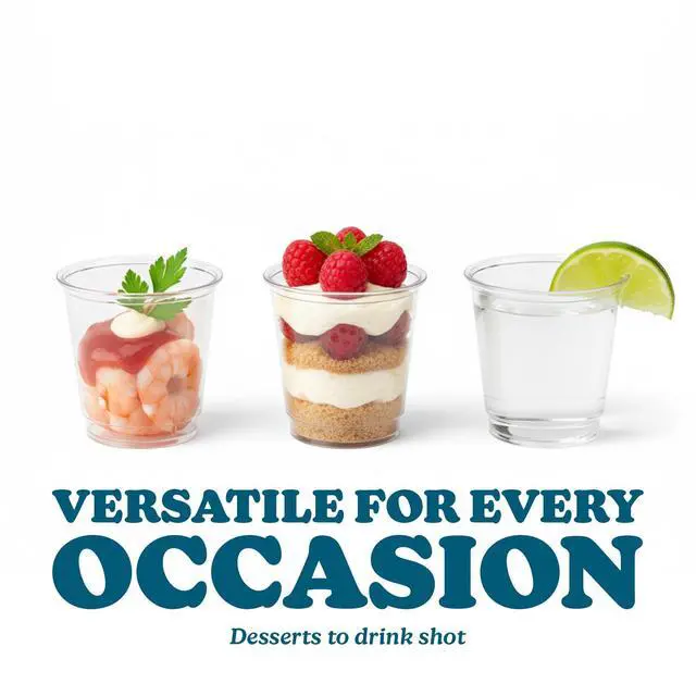 Alt view image 3 of 5 - Blue Sky 2 Oz Clear PET Cups - 40 Count, Durable Plastic Shot Cups for Parties and Events