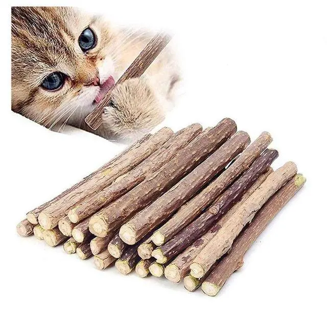 Main image of 10 PCS Catnip Sticks Organic Cat Chew Toys Natural Plant Matatabi Silvervine Chew Sticks Teeth Cleaning Chew Toy Kitten Kitty