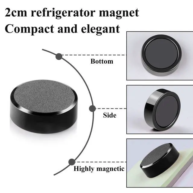 Alt view image 2 of 7 - 10 Pack Strong Fridge Magnets Heavy Duty, Small Round for Whiteboard