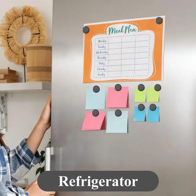 Alt view image 6 of 7 - 10 Pack Strong Fridge Magnets Heavy Duty, Small Round for Whiteboard