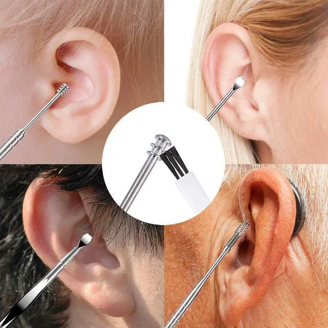 Alt view image 2 of 7 - 7 Pcs Ear Pick Earwax Removal Kit, BetyBedy Ear Cleansing Tool Set, Ear Curette Ear Wax Remover Tool with Cleaning Brush and Storage Box, Sliver
