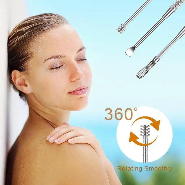 Alt view image 7 of 7 - 7 Pcs Ear Pick Earwax Removal Kit, BetyBedy Ear Cleansing Tool Set, Ear Curette Ear Wax Remover Tool with Cleaning Brush and Storage Box, Sliver