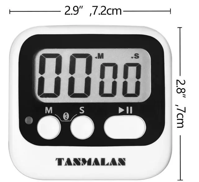 Alt view image 3 of 3 - Easy to USE, Digital Kitchen Timer, Magnetic Timer,Tanmalan(Black,1 Pack)