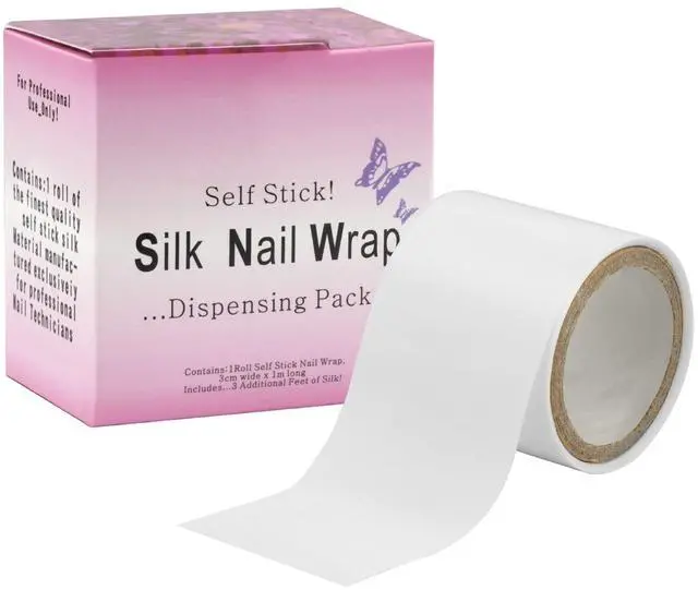 Main image of Chrontier Silk Nail Wrap Instant Reinforce Repair Bandage Tape Protector Self Adhesive Easy Trimmerable for UV Gel Acrylic Nail Art Extension Fiberglass Professional Manicures Tool