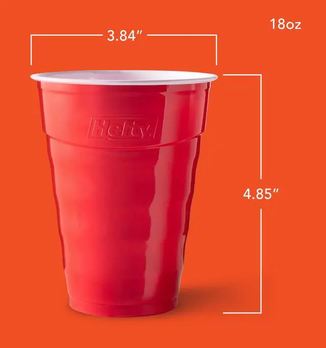 Alt view image 5 of 6 - Hefty Party On Disposable Party Cups, Red, 18oz, 30ct