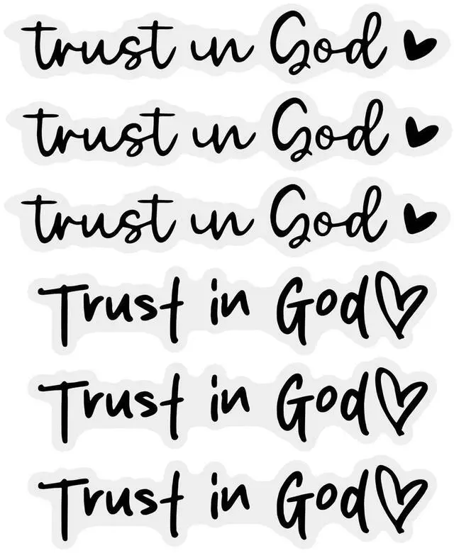 Main image of 6 Pcs Trust in God Rearview Mirror Stickers, Christian Car Accessories Cute Rearview Mirror Decoration Stickers for Men Women Gift