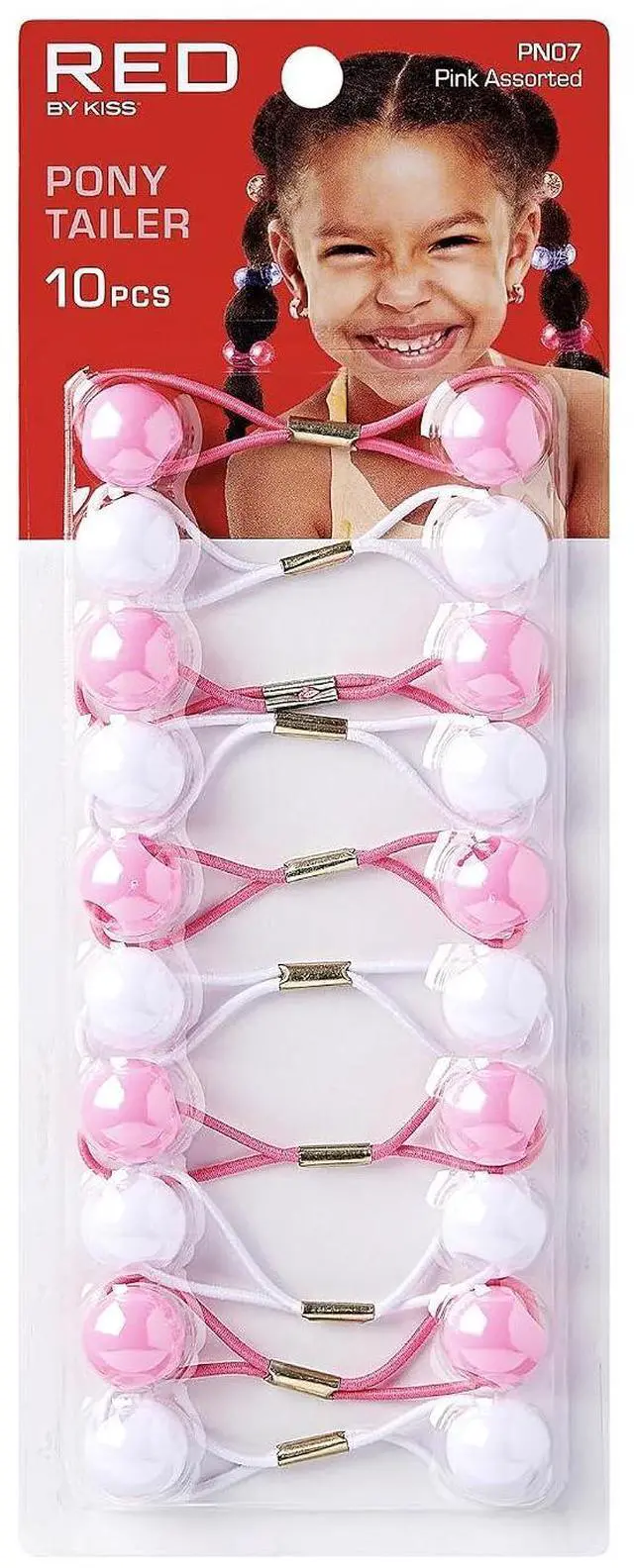 Alt view image 3 of 5 - RED by Kiss 10 Pieces 16mm Ball Hair Ties, Bubble Ponytail Holders for Kids Girls Children Women Baby Toddlers, Twin Bead Colorful Elastic Hair Accessories, Cute Hair Bands with Balls (Pink Assorted)
