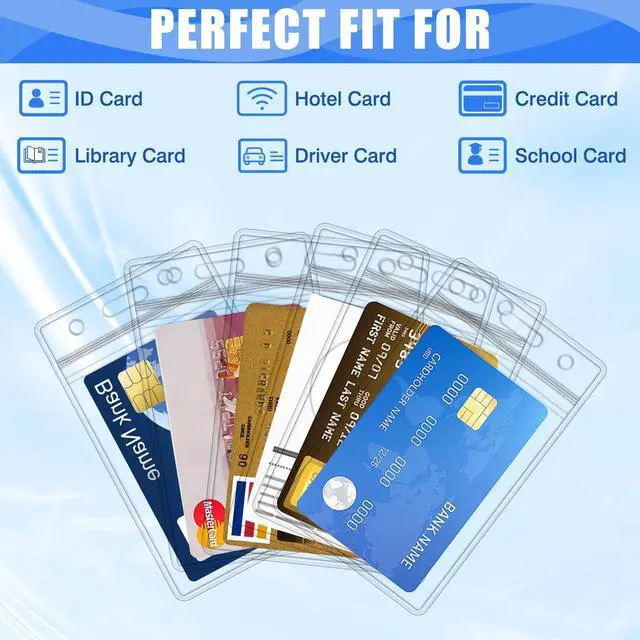 Alt view image 4 of 7 - Name Badge Holders Clear Badge Sleeve Plastic Lanyard Sleeves for ID Holders (10 Pcs Vertical)
