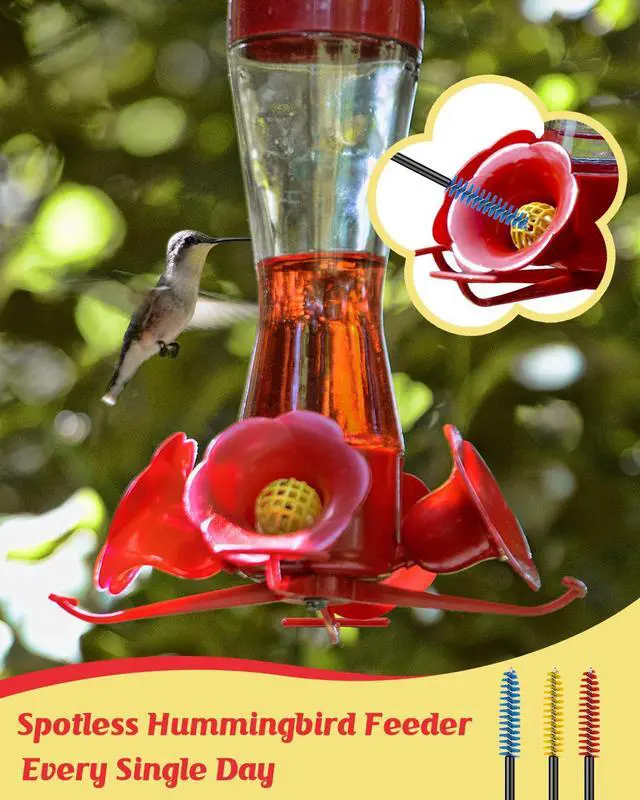 Alt view image 3 of 7 - Pawfly 18 Pcs Hummingbird Feeder Cleaning Brushes, Mini Nylon Hummingbird Feeder Brushes for Cleaning, Tiny Brushes for Cleaning Small Parts, Small Cleaner Brushes, Hummingbird Feeder Parts, 3 Colors