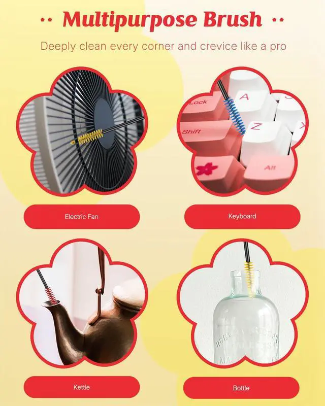 Alt view image 5 of 7 - Pawfly 18 Pcs Hummingbird Feeder Cleaning Brushes, Mini Nylon Hummingbird Feeder Brushes for Cleaning, Tiny Brushes for Cleaning Small Parts, Small Cleaner Brushes, Hummingbird Feeder Parts, 3 Colors