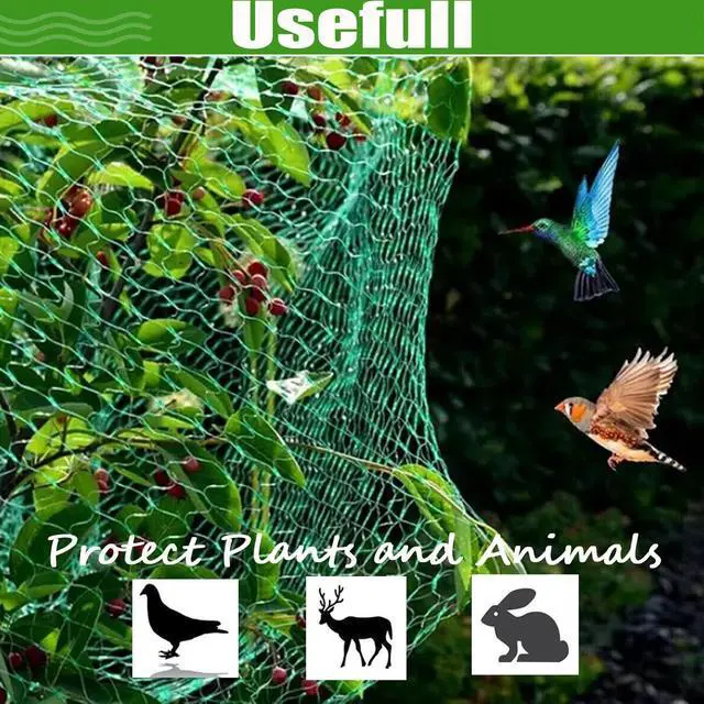 Alt view image 4 of 7 - Bird Netting for Garden Protection Bird Fence Plant Netting Garden Garden Netting Mesh for Chicken Coop Deer Squirrels Poultry Protect Fruit Trees Vegetable 13x16.5ft
