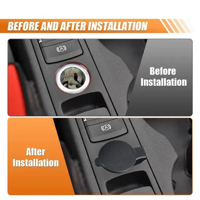 Alt view image 2 of 6 - Car Cigarette Lighter Plug Cover, Plastic Dust-Proof & Waterproof Auto Cigarette Lighter Socket Cap, Universal 12V Car Plug Connector Accessory with Circular Protective Sleeve (3PCS)