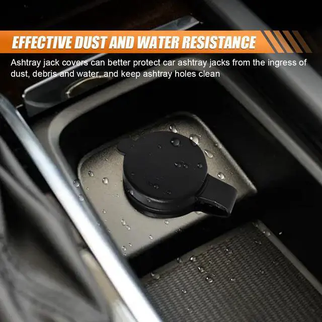 Alt view image 4 of 6 - Car Cigarette Lighter Plug Cover, Plastic Dust-Proof & Waterproof Auto Cigarette Lighter Socket Cap, Universal 12V Car Plug Connector Accessory with Circular Protective Sleeve (3PCS)