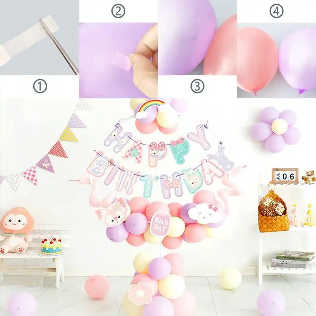 Alt view image 2 of 6 - HANWER Balloon Arch Kit, 4 Rolls Balloon Tape and 4 Rolls Glue Points Dots for Decorating Garland, Balloon Arch Strip for Party Wedding Birthday Decorations