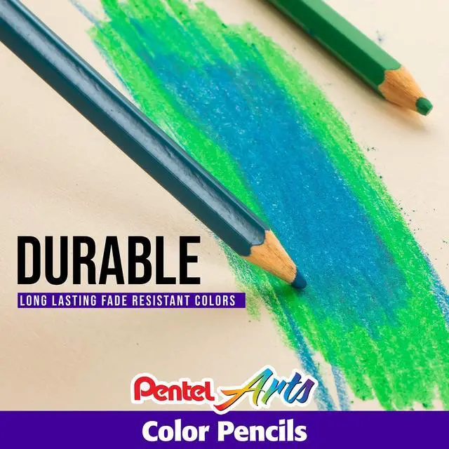 Alt view image 2 of 6 - Pentel Arts Colored Pencils, Assorted Colors, Set of 12 (CB8-12)