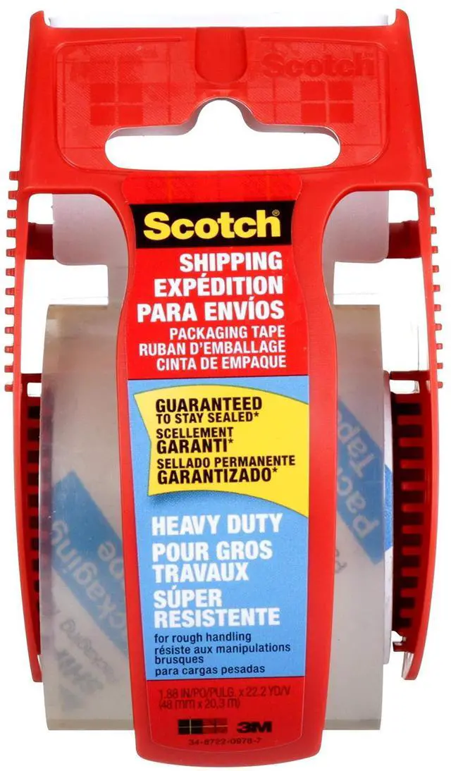 Main image of Scotch Heavy Duty Packing Tape with Dispenser 1.88in x 800in