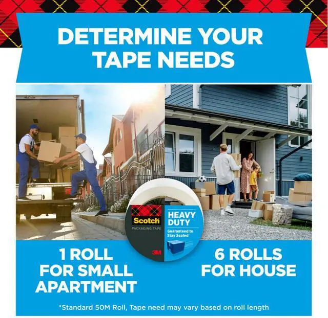 Alt view image 6 of 7 - Scotch Heavy Duty Packing Tape with Dispenser 1.88in x 800in