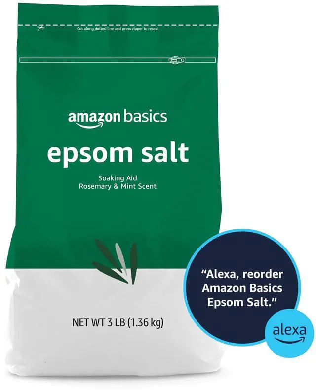 Alt view image 2 of 5 - Amazon Basics Epsom Salt Soaking Aid, Soothing Rosemary & Mint Scent, 3Pound (Pack of 1)