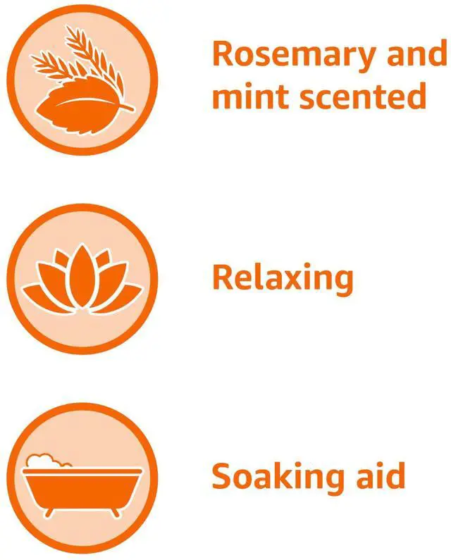 Alt view image 3 of 5 - Amazon Basics Epsom Salt Soaking Aid, Soothing Rosemary & Mint Scent, 3Pound (Pack of 1)