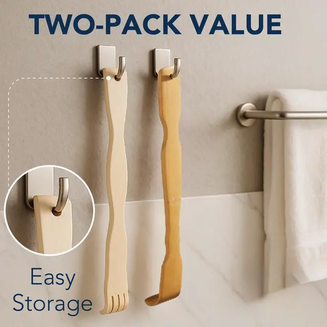 Alt view image 3 of 7 - Slick Bamboo Back Scratcher, 16.5" Long Handle, 2 Pack