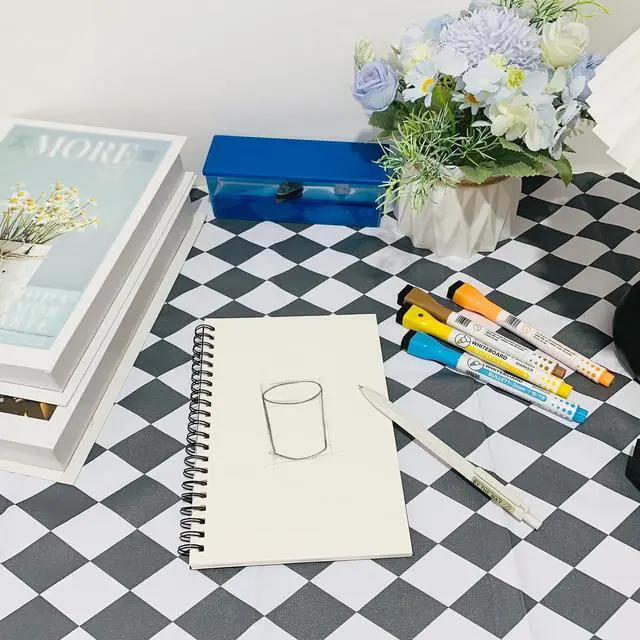 Alt view image 2 of 6 - DSTELIN Blank Spiral Notebook, 1-Pack, Soft Cover, 100 Pages/50 Sheets, 7.5 x 5.1 Inch, Black, Sketch Book