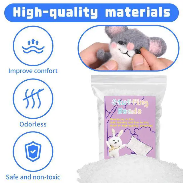 Alt view image 6 of 6 - FTEVEN 50g/1.76oz Weighted Stuffing Beads Poly Pellets