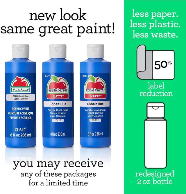 Alt view image 3 of 7 - Apple Barrel 20403 White Acrylic Paint (8oz)