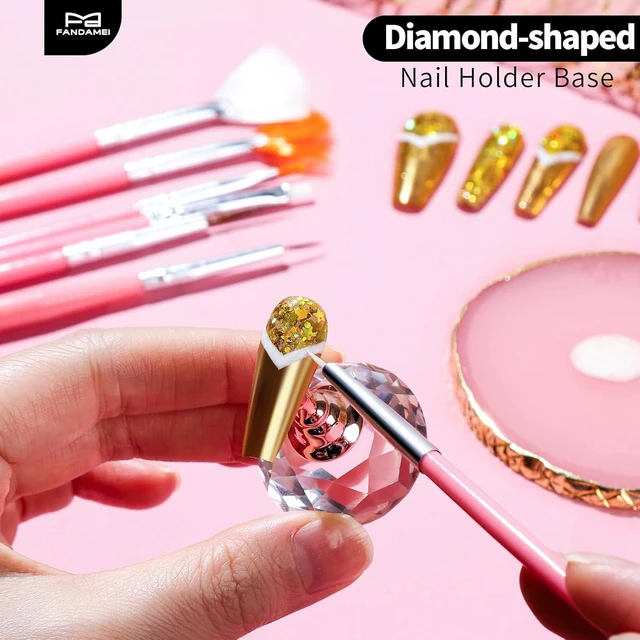 Alt view image 5 of 6 - FANDAMEI Nail Art Kit with Stand, Brushes, Dotting Tool, Palette, and Holder for Painting Nails