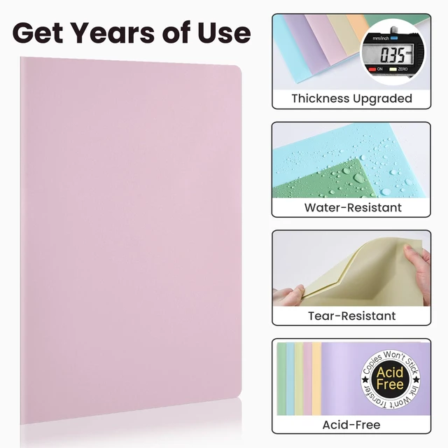 Alt view image 2 of 6 - Sooez 7Pack Pastel Colors Heavy Duty Pocket Folders