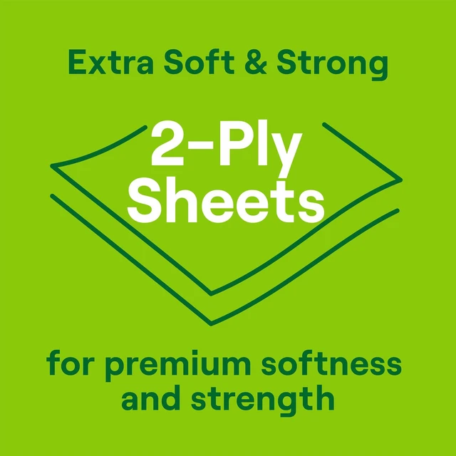 Alt view image 5 of 7 - Seventh Generation 100% Recycled 2-Ply Toilet Paper, 4 Rolls of 240 Sheets, Extra Soft & Strong for Home & RV, Chlorine-Free Whitened, No Dyes or Fragrances, Septic Safe