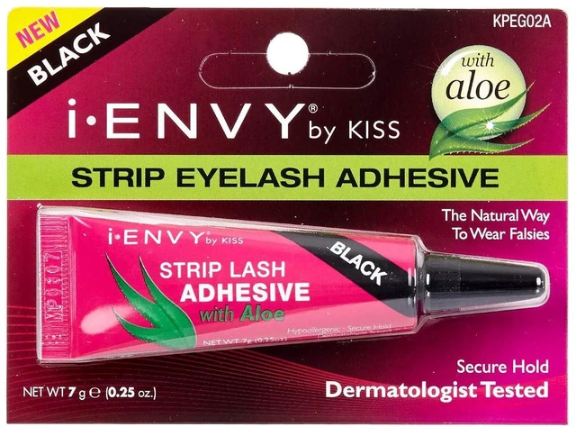 Main image of Kiss I Envy Strip Eyelash Adhesive Black with Aloe KPEG02A