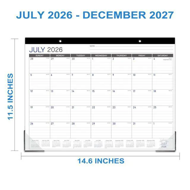 Alt view image 6 of 7 - 2027 Desk/Wall Calendar, Jul 2026 - Dec 2027, 14.6"x11.5"