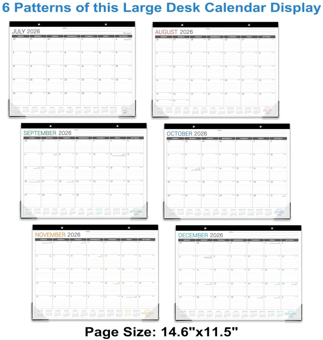 Alt view image 3 of 7 - 2027 Desk/Wall Calendar, Jul 2026 - Dec 2027, 14.6"x11.5"