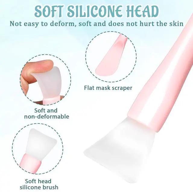 Alt view image 5 of 7 - 4Pcs Silicone Face Mask Brush, Mask Applicator Tools, Beauty Spatula
