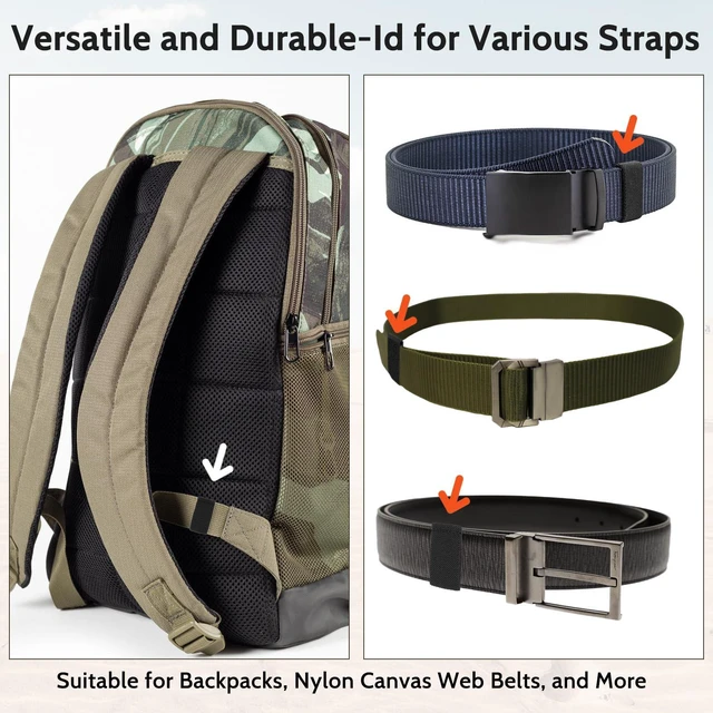 Alt view image 6 of 7 - Bewudy 10 Pack Elastic Belt Keeper Strap, Nylon Canvas Web Loop for 1.5" Wide Belts