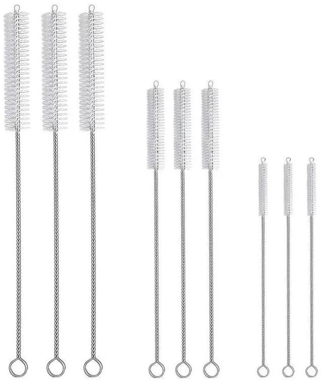 Main image of 9-Piece Straw Cleaner Brush Kit for Stanley Mug 40 30 20 oz 3-Size Extra Long Pipe Cleaners Straw Cleaning Brush for Tumbler Sippy Cup Bottle Tube