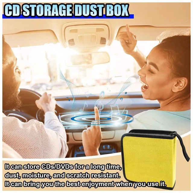 Alt view image 5 of 6 - 40 Capacity Car CD DVD Disc Storage Binder Wallet, Yellow