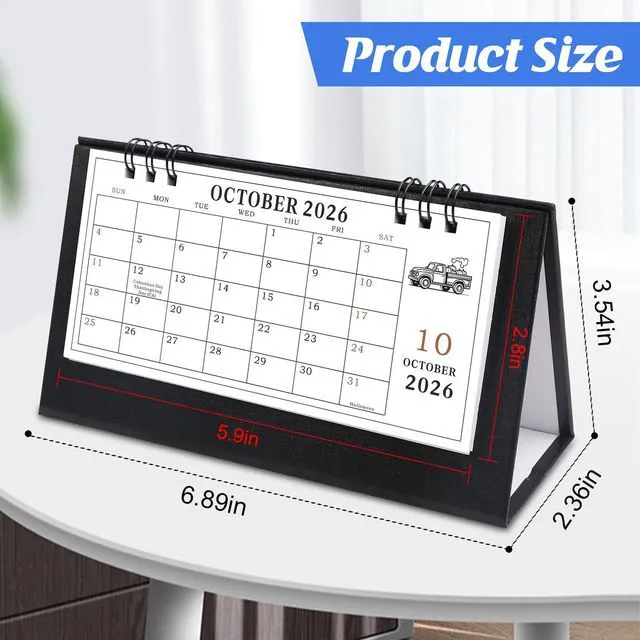 Alt view image 6 of 6 - Small Standing Flip Desk Calendar, Aug 2026 - Dec 2028