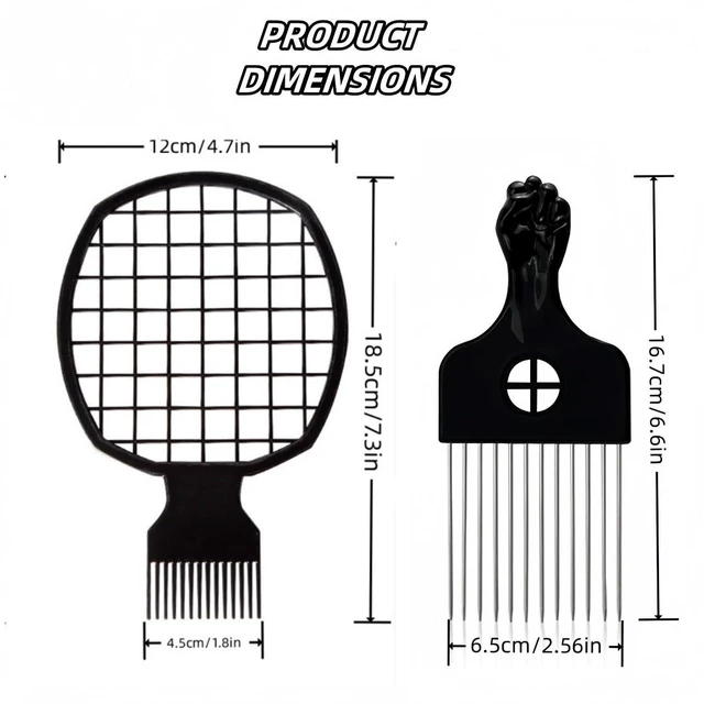 Alt view image 3 of 6 - Upgraded 2-in-1 Afro Hair Coil Pick Comb Curl Brush and Hair Sponge Brush Set with Metal Pick Comb for Black Men Women Curls, 2 Pcs