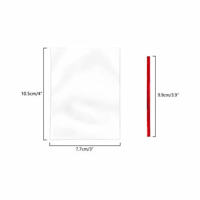 Alt view image 3 of 7 - XLSFPY 100PCS Clear Cellophane Treat Bags with 100PCS Twist Ties, 3x4 OPP Bags for Gift, Party, Candy, Cookies, Wedding