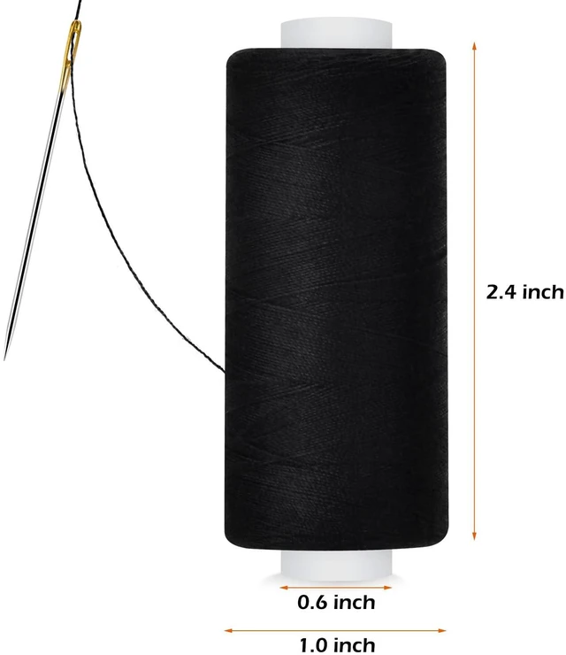 Alt view image 3 of 7 - 402 Polyester Thread 6-Piece Sewing Kit, 400Yards per Spool, with Needle and Threader for Sewing Machine, Hand Stitching, Embroidery