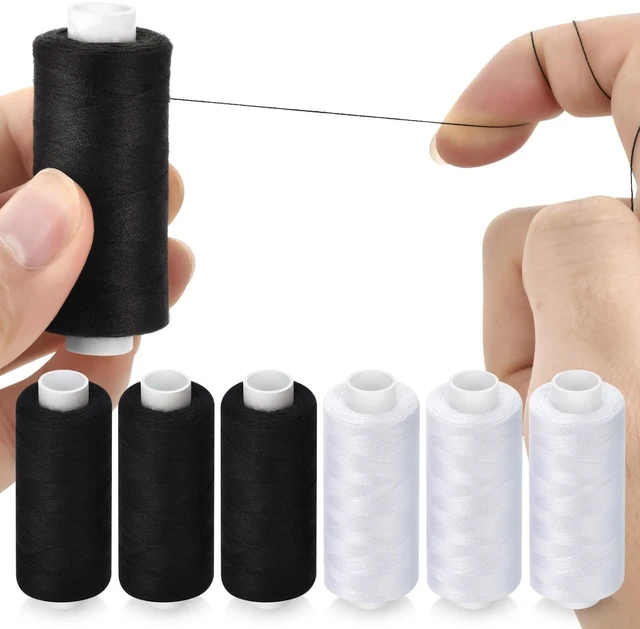 Alt view image 2 of 7 - 402 Polyester Thread 6-Piece Sewing Kit, 400Yards per Spool, with Needle and Threader for Sewing Machine, Hand Stitching, Embroidery